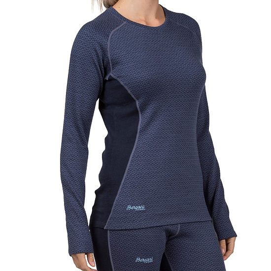 Футболка женская Bergans Snoull Dk Fogblue/Fogblue - Фото 2 большая