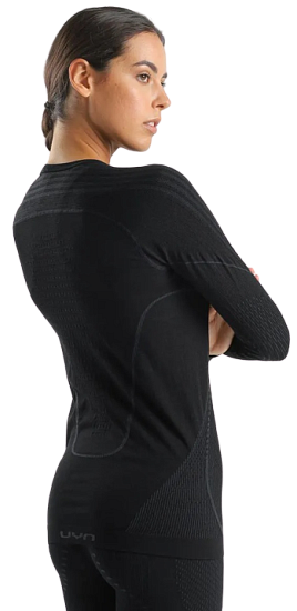 Лонгслив женский UYN Evolutyon Biotech Uw Long Sl Black - Фото 7 большая