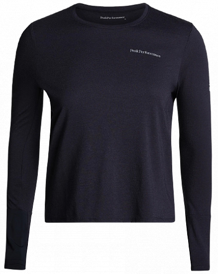 Футболка женская Peak Performance Wool Blend LS Black - Фото 1 большая