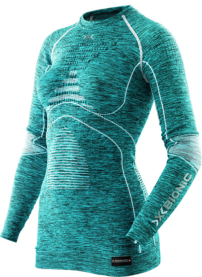 Футболка женская X-Bionic Accumulator Evo Melange Uw Shirt Lg_Sl. Round Neck - Фото 1 большая