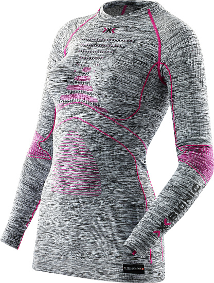 Футболка женская X-Bionic Accumulator Evo Melange Uw Shirt Lg_Sl. Round Neck - Фото 1 большая