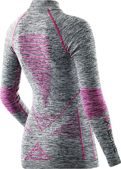 Футболка женская X-Bionic Accumulator Evo Melange Light Grey Melange/Raspberry - Фото 7 большая