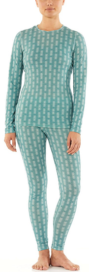 Футболка женская Icebreaker 200 Oasis LS Crewe SnwHrtg Hydro/Frost - Фото 4 большая