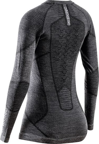 Лонгслив женский X-Bionic Symbio Merino Rhino Grey - Фото 3 большая
