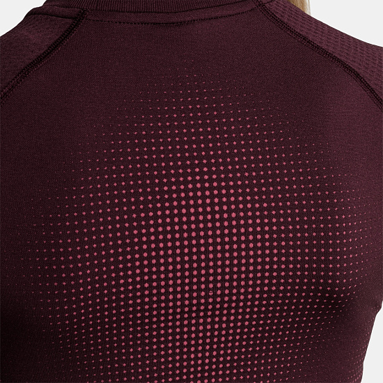 Футболка женская Odlo Performance Warm Eco Winetasting/Deep Claret - Фото 5 большая