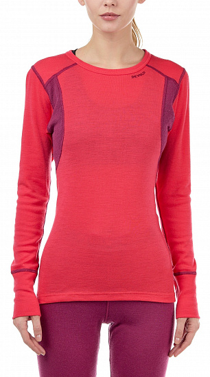 Футболка женская Devold Hiking Poppy/Beetroot - Фото 1 большая