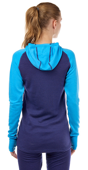 Пулон женский Devold Expedition Hoodie Malibu/Evening - Фото 5 большая