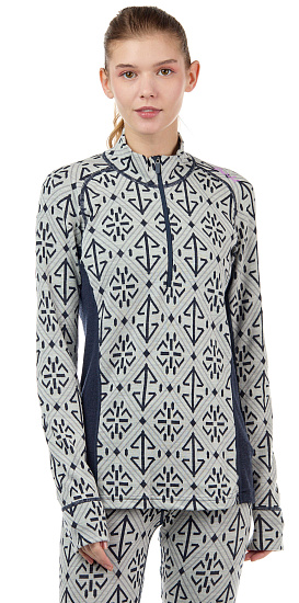 Пулон женский Devold Liadalsnipa Half Zip Neck Raw White - Фото 2 большая