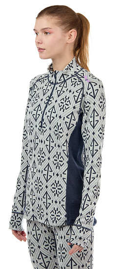 Пулон женский Devold Liadalsnipa Half Zip Neck Raw White - Фото 3 большая