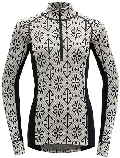 Пулон женский Devold Liadalsnipa Half Zip Neck Raw White - Фото 1 большая