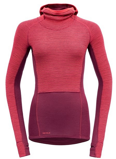 Пулон женский Devold Tuvegga Sport Air Hoodie Poppy - Фото 1 большая