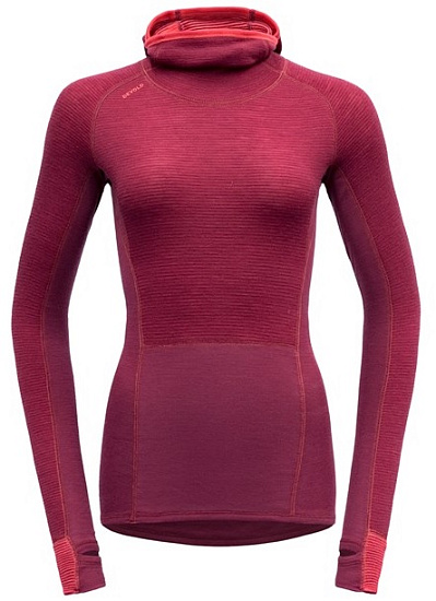 Пулон женский Devold Tuvegga Sport Air Hoodie Poppy - Фото 2 большая