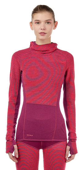 Пулон женский Devold Tuvegga Sport Air Hoodie Poppy - Фото 4 большая