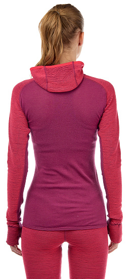 Пулон женский Devold Tuvegga Sport Air Hoodie Poppy - Фото 6 большая