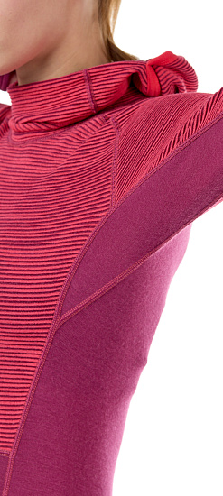 Пулон женский Devold Tuvegga Sport Air Hoodie Poppy - Фото 9 большая