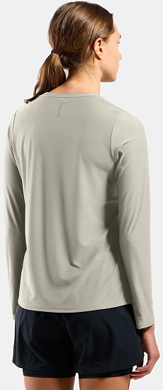 Лонгслив женский Odlo Zeroweight Chill-Tec Crew Neck LS Agate Gray - Фото 4 большая