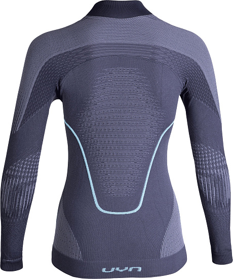 Лонгслив женский UYN Evolutyon Uw Shirt Lg_Sl.Turtle Neck Charcoal/Anthracite/Aqua - Фото 2 большая