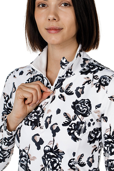 Футболка женская PoivreBlanc W19-1940-WO Brown Flower - Фото 4 большая