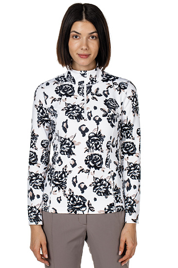 Футболка женская PoivreBlanc W19-1940-WO Brown Flower - Фото 6 большая