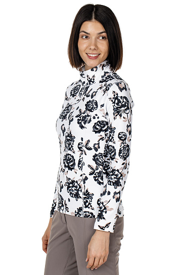 Футболка женская PoivreBlanc W19-1940-WO Brown Flower - Фото 7 большая