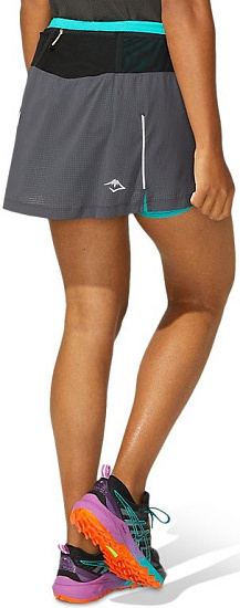 Юбка женская ASICS Fujitrail Graphite Grey/Baltic Jewel - Фото 2 большая