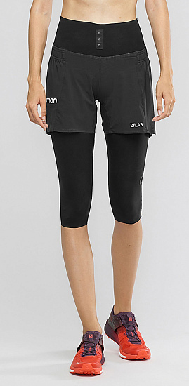 Шорты женские Salomon S/Lab Short 6 Black - Фото 2 большая