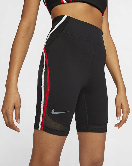 Шорты женские Nike City Ready Run Black/University Red/White/Reflect Black - Фото 9 большая