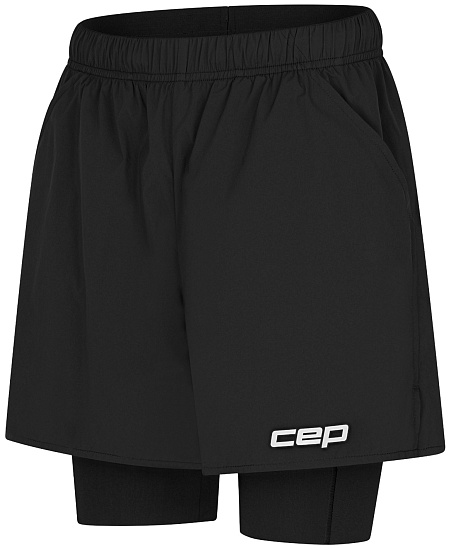 Шорты женские CEP C48W The Run 2in1 Black - Фото 3 большая