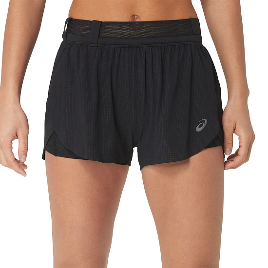 Шорты женские ASICS Metarun Split Black - Фото 7 большая