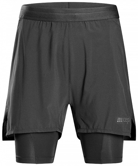 Шорты женские CEP C48W The Run 2in1 Black - Фото 1 большая