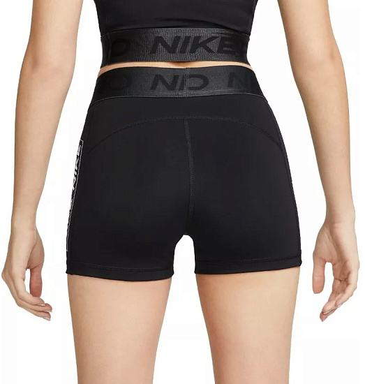 Шорты женские Nike Pro Dri-Fit Mr 3In Grx Black - Фото 2 большая