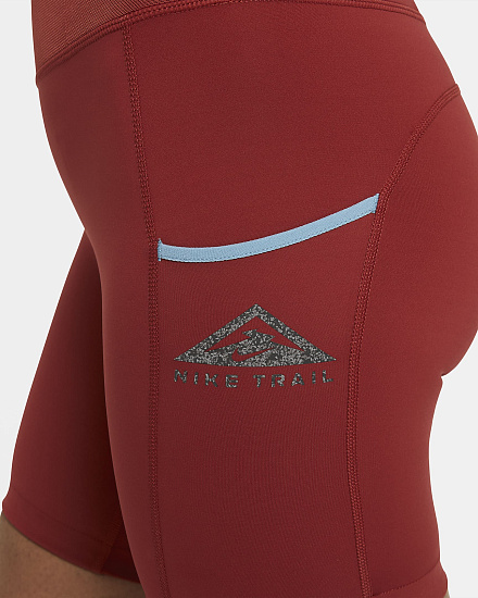Шорты женские Nike Epic Luxe Trail Dark Cayenne/Cerulean - Фото 4 большая