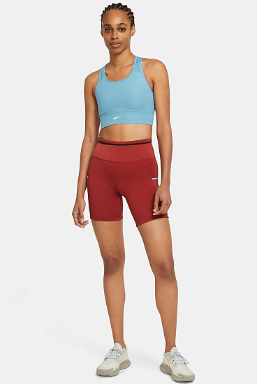 Шорты женские Nike Epic Luxe Trail Dark Cayenne/Cerulean - Фото 8 большая
