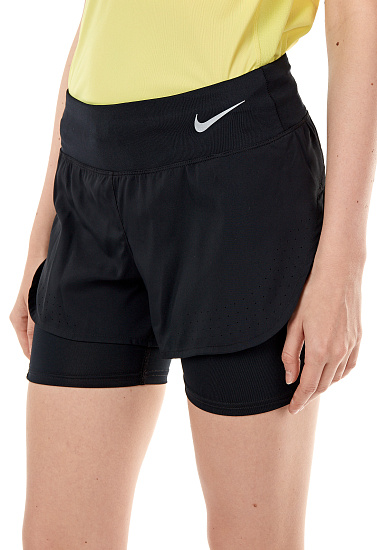 Шорты женские Nike Eclipse 2In1 Black/Reflective Silv - Фото 7 большая