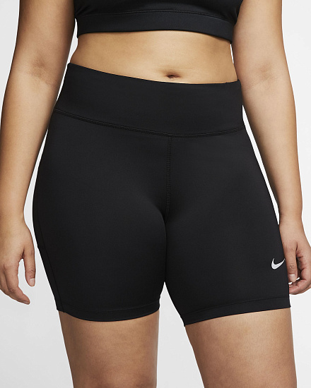 Шорты женские Nike Fast 7In Plus Black/Reflective Silver - Фото 3 большая