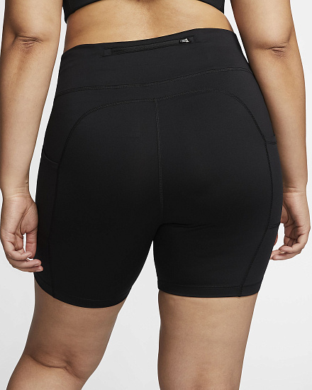 Шорты женские Nike Fast 7In Plus Black/Reflective Silver - Фото 4 большая