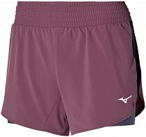 Шорты женские Mizuno 2in1 4.5 Violet Quartz
