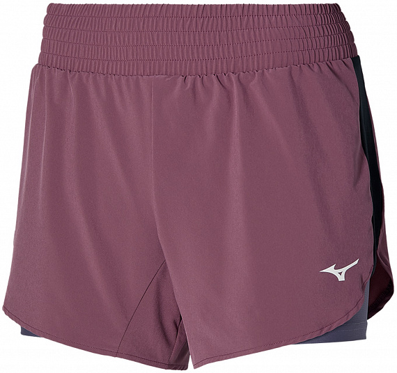 Шорты женские Mizuno 2in1 4.5 Violet Quartz - Фото 1 большая