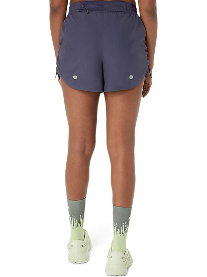 Шорты женские ASICS Nagino 4in Run Indigo Fog/Monument Blue - Фото 5 большая