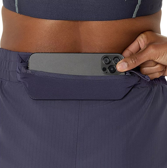 Шорты женские ASICS Nagino 4in Run Indigo Fog/Monument Blue - Фото 10 большая