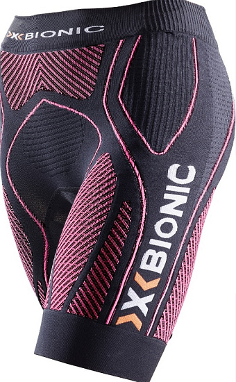 Шорты женские X-Bionic Running The Trick Black/Pink - Фото 1 большая
