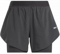 Шорты женские Reebok Running 2 In 1 Black