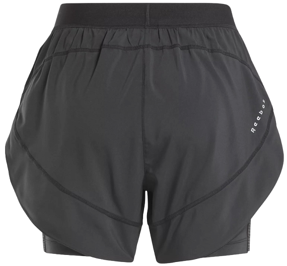 Шорты женские Reebok Running 2 In 1 Black - Фото 5 большая