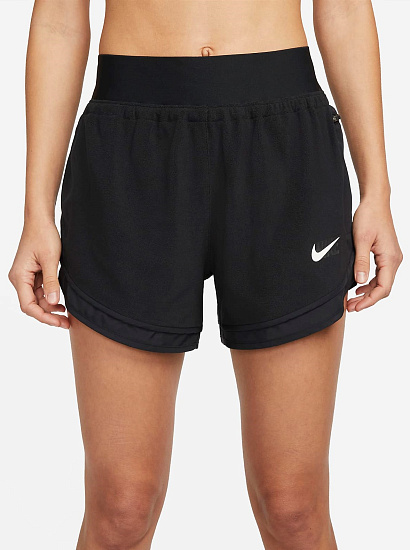 Шорты женские Nike Dri-FIT Tempo Luxe Icon Clash Black/Black/Dark Smoke Grey/Sail  - Фото 3 большая
