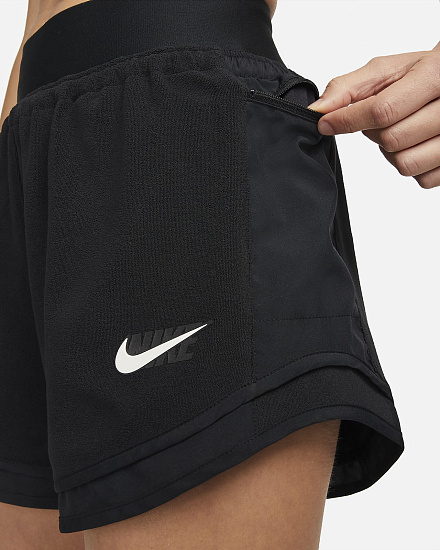 Шорты женские Nike Dri-FIT Tempo Luxe Icon Clash Black/Black/Dark Smoke Grey/Sail  - Фото 5 большая