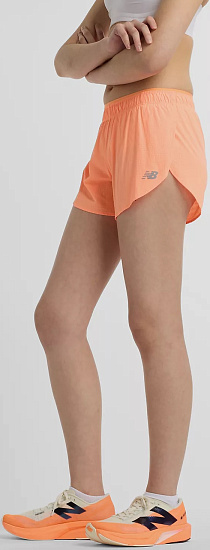 Шорты женские New Balance RC Ultra Light Hot Mango - Фото 4 большая