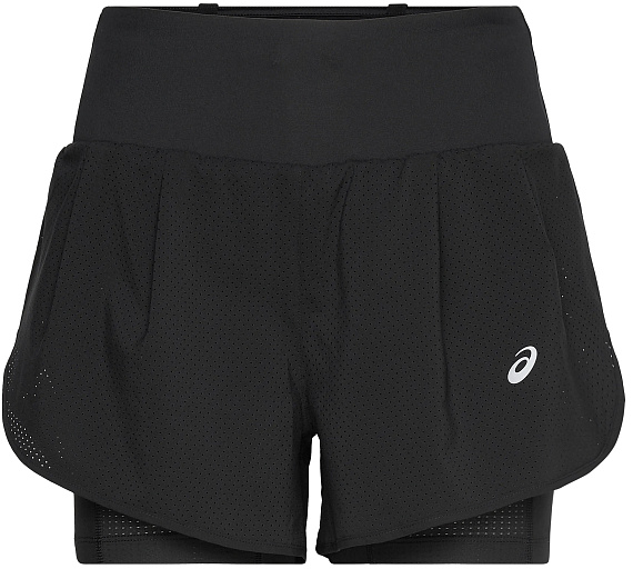 Шорты женские ASICS Road 2-N-1 3.5in Performance Black/Performance Black - Фото 1 большая
