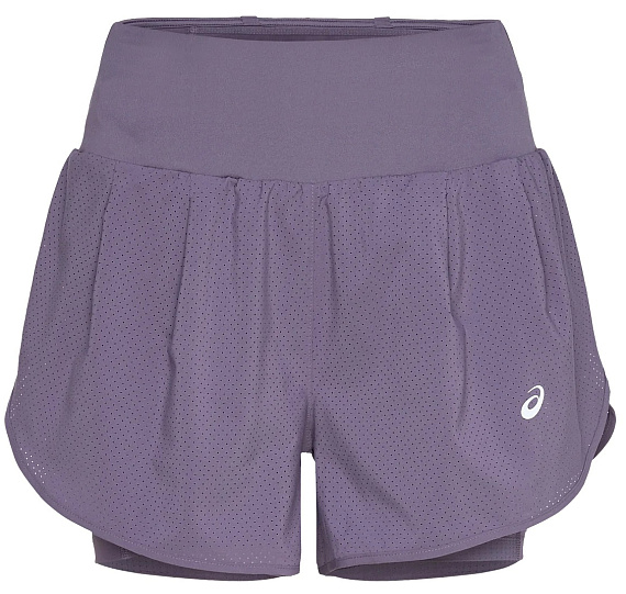Шорты женские ASICS Road 2-N-1 3.5in Greyish Purple - Фото 1 большая