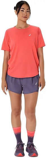 Шорты женские ASICS Road 2-N-1 3.5in Greyish Purple - Фото 11 большая