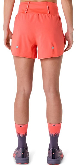 Шорты женские ASICS Road 3.5in Coral Reef - Фото 4 большая